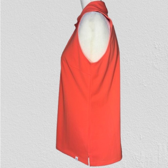 NWT Lady Hagen Sleeveless Polo Tank in Coral Orange Golf Women's Top Size Medium - Picture 2 of 11